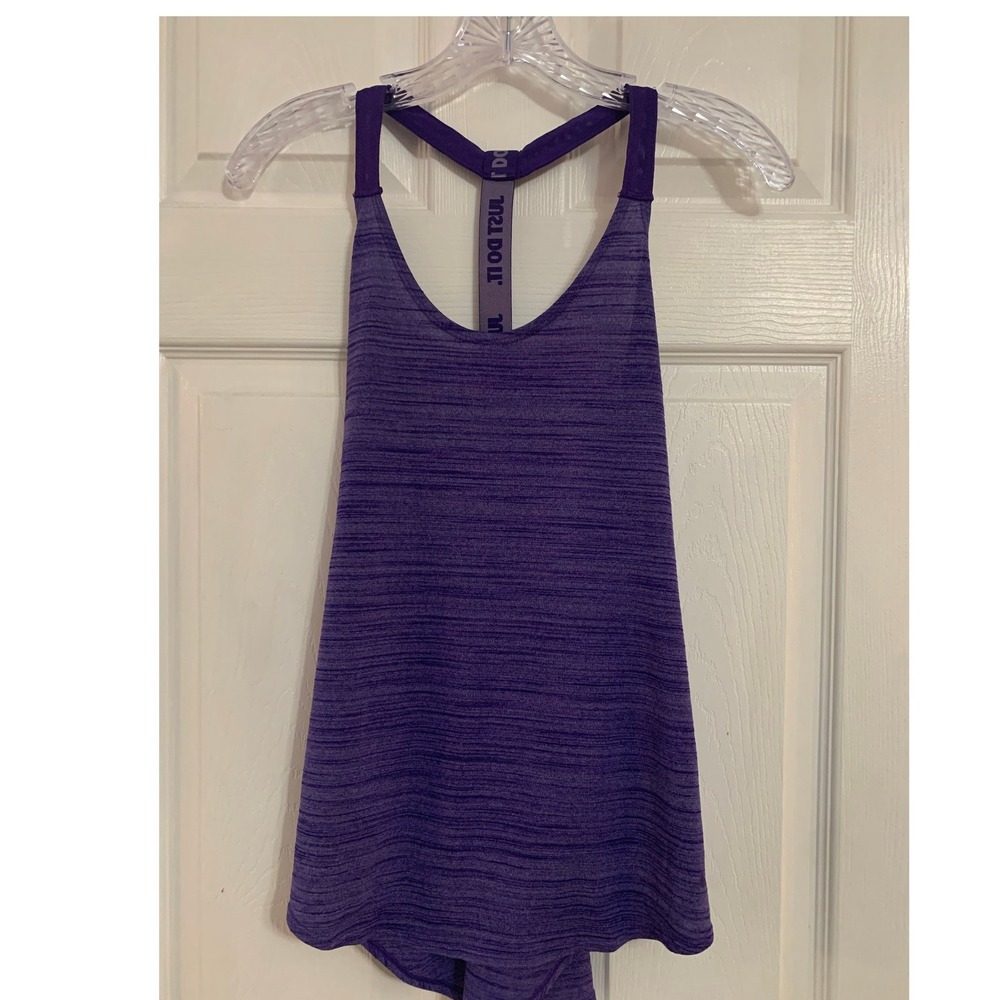 Nike Women Purple Space Dye Just Do It T-Back Tank Top 727747-564 Medium